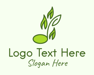 Organic Musical Leaf Logo