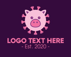 Virus - Swine Flu Virus logo design