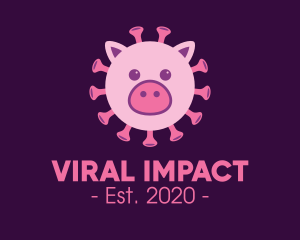 Swine Flu Virus logo design