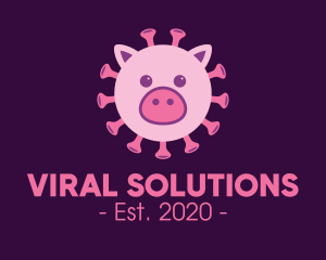 Swine Flu Virus logo design