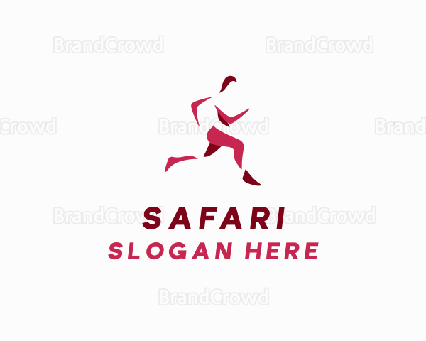 Athletic Running Person Logo