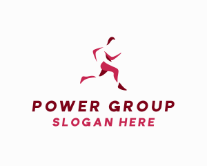 Athletic Running Person Logo