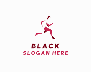 Running - Athletic Running Person logo design