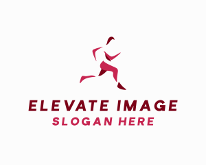 Athletic Running Person logo design