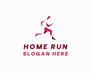 Athletic Running Person logo design