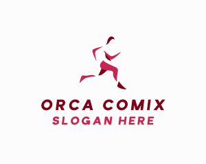 Human - Athletic Running Person logo design