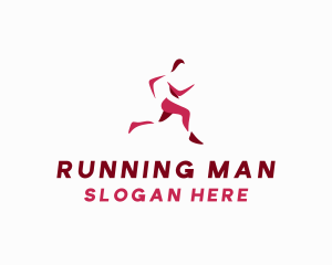 Athletic Running Person logo design