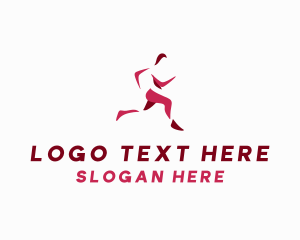 Varsity - Athletic Running Person logo design