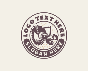 Handyman - Lumberjack Circular Saw logo design
