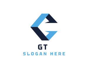 Blue Box G logo design