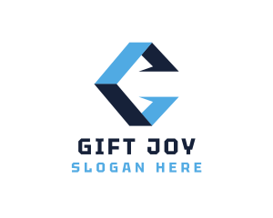 Blue Box G logo design