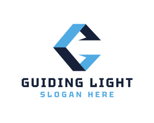 Blue Box G logo design