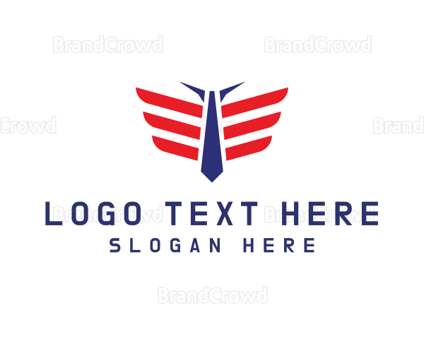Necktie Wings Pilot Logo