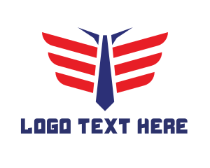 Pilot - Necktie Wings Pilot logo design