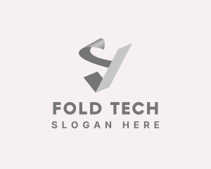 Fold - Folding Origami Ribbon Letter Y logo design