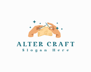 Hand Knitting Crochet logo design