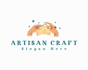 Hand Knitting Crochet logo design