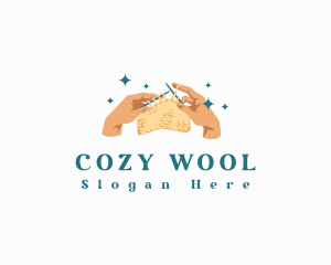 Wool - Hand Knitting Crochet logo design