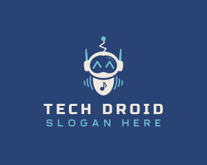 Droid - Cute Robot Toy logo design