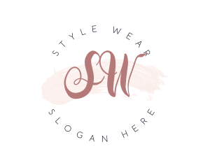 Watercolor Styling Makeup  logo design