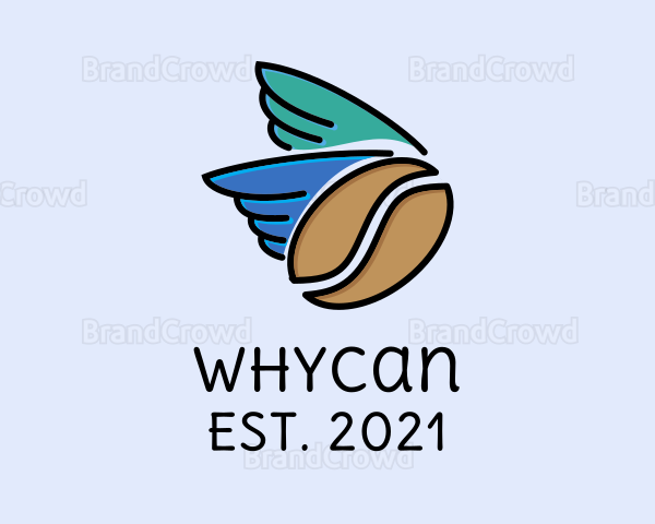 Flying Coffee Bean Logo