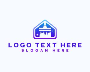 Clean - Squeegee Housekeeping Wiper logo design