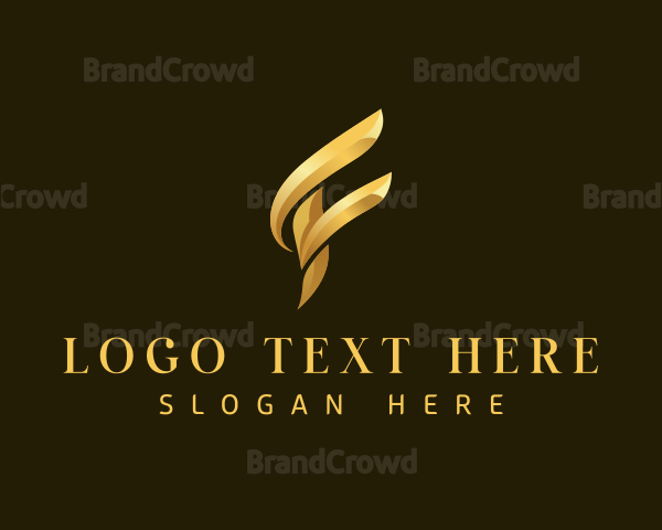 Luxury Elegant Letter F Logo