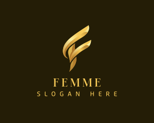 Luxury Elegant Letter F logo design