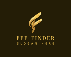 Luxury Elegant Letter F logo design