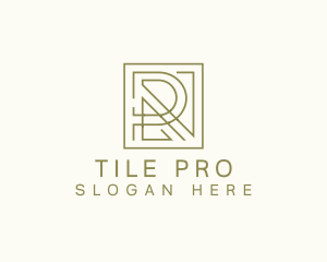 Tiler - Minimal Abstract Square Letter R logo design