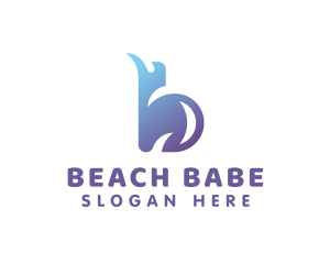 Beach Resort Letter B  logo design