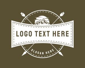 Traveler - Mountain Adventure Hipster logo design