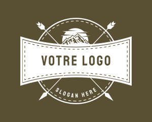 Camping - Mountain Adventure Hipster logo design