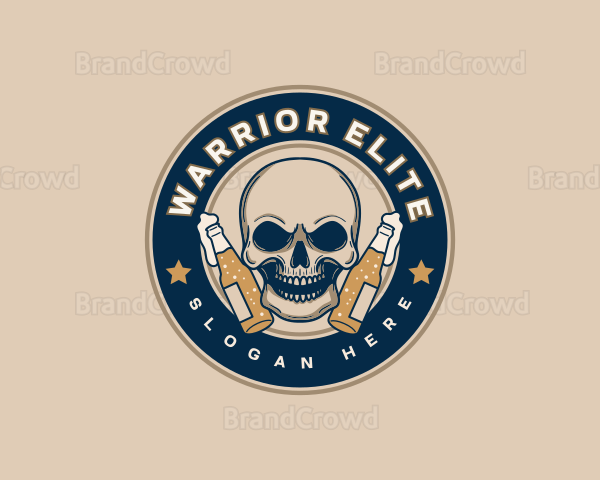 Brewery Beer Skull Logo