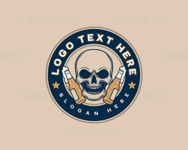 Brewery Beer Skull Logo