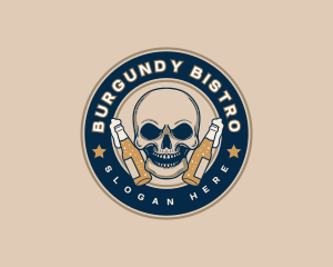 Brewery Beer Skull logo design