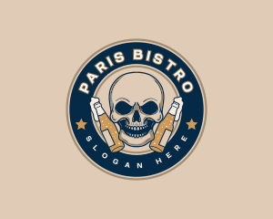 Brewery Beer Skull logo design