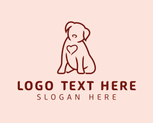 Doggo - Dog Pet Heart logo design