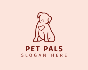 Dog Pet Heart logo design