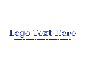 Font - Blue Outline Wordmark logo design