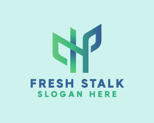 Stalk - Agriculture Leaf Letter H logo design