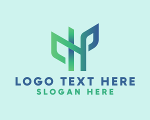 Vegetarian - Agriculture Leaf Letter H logo design