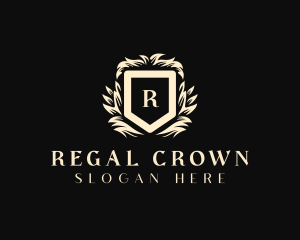 Wreath Shield Regal College  logo design