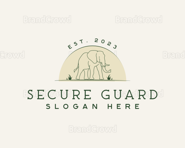 Wildlife Elephant Safari Logo