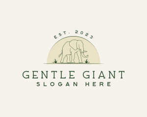 Wildlife Elephant Safari logo design