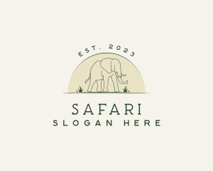Wildlife Elephant Safari logo design