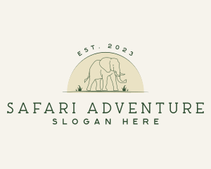 Wildlife Elephant Safari logo design