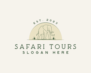 Wildlife Elephant Safari logo design