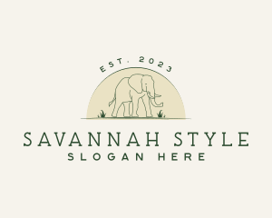 Savannah - Wildlife Elephant Safari logo design