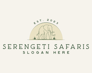 Wildlife Elephant Safari logo design